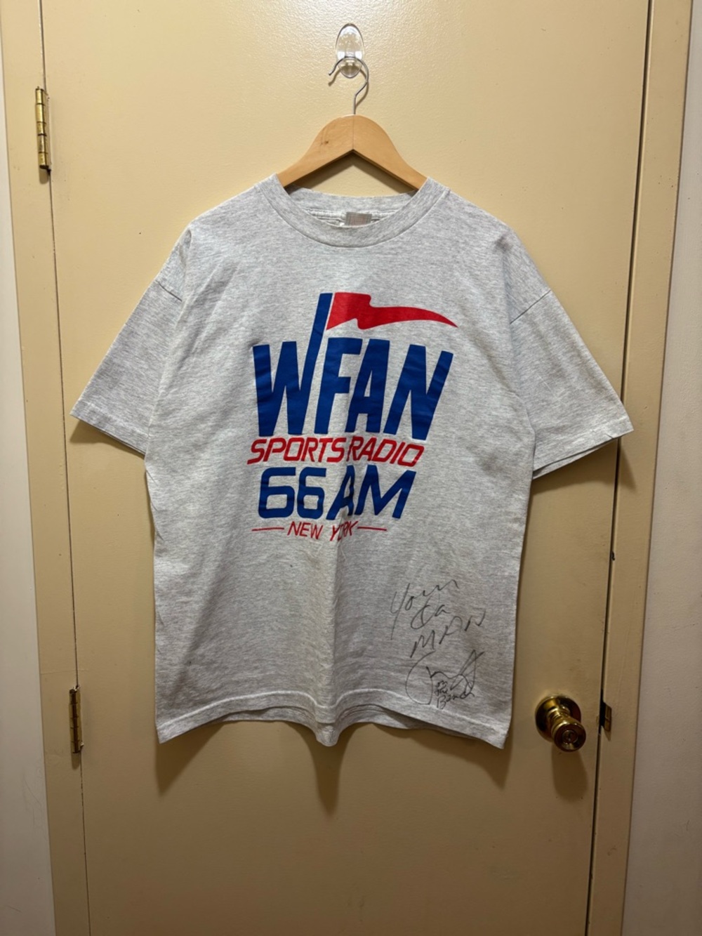 WFAN Sports Radio 66AM New York Gray Graphic Tee
